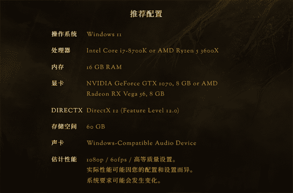 艾尔登法环配置要求（老头环电脑最低配置要求清单）插图5